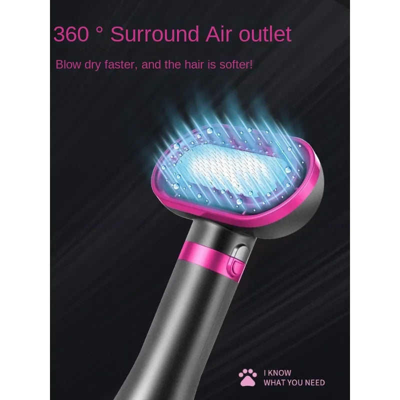 Pet Grooming Dryer Brush - 2-in-1 Quiet Tool