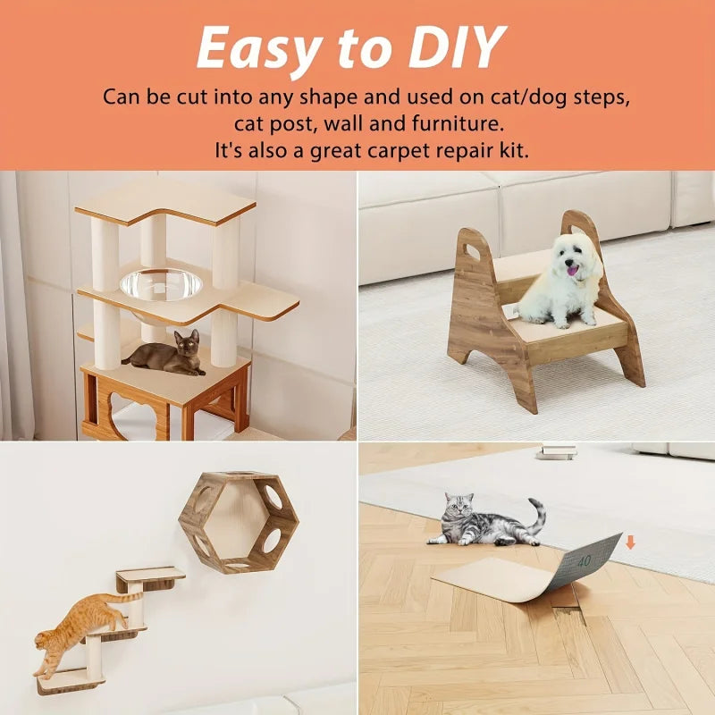 Trimmable Cat Scratching Mat - Self-Adhesive Furniture Protector