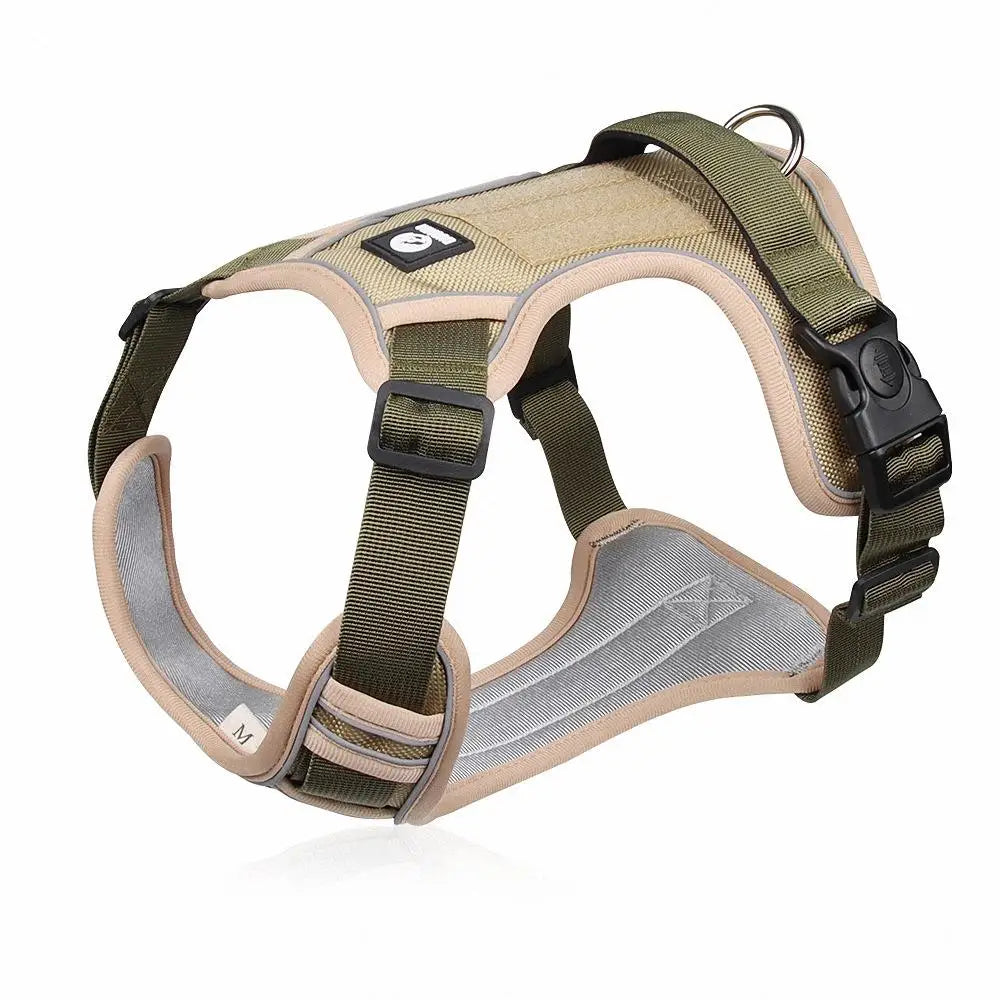 Reflective Dog Harness - Adjustable Oxford Vest for Large Dogs