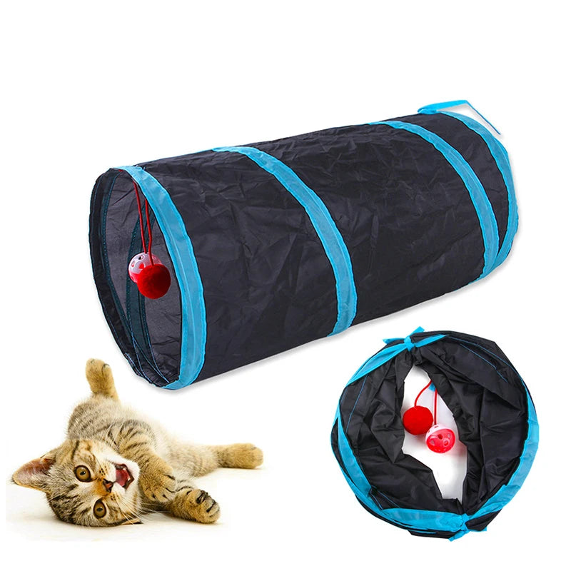 Foldable Cat Tunnel - Interactive Play Toy for Cats & Small Pets