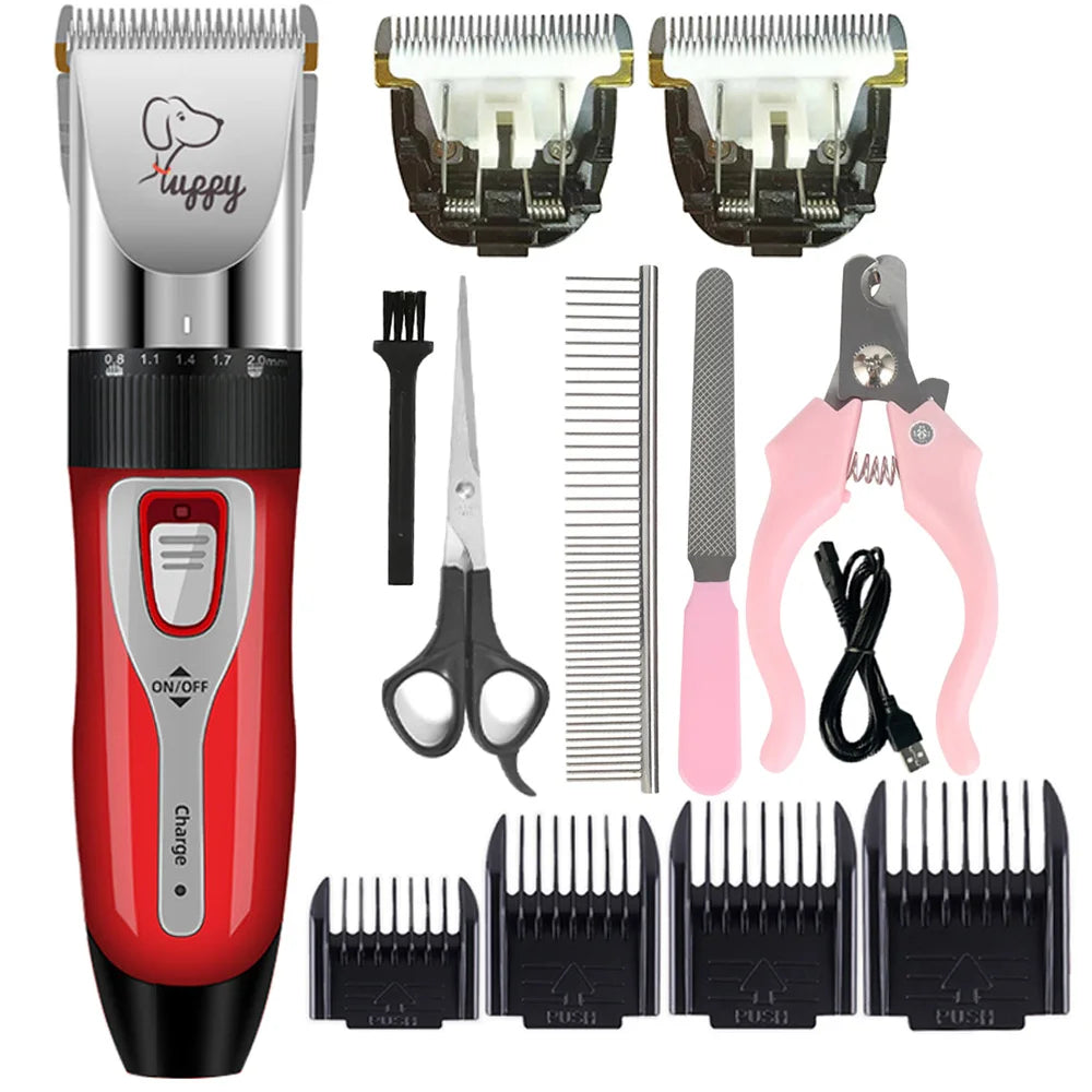 Pet Hair Clipper - Cordless Grooming Trimmer Set
