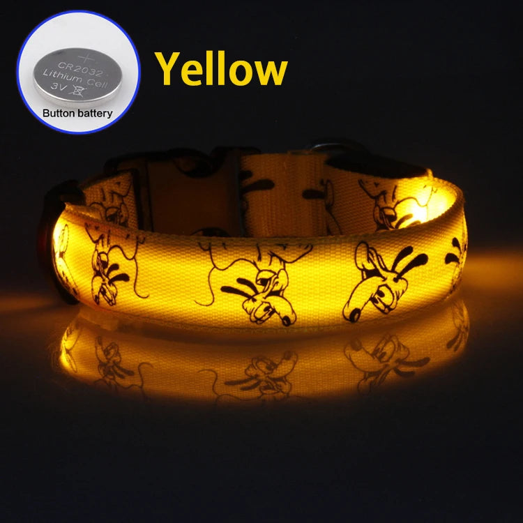 LED Dog Collar - USB Rechargeable Night Safety Light