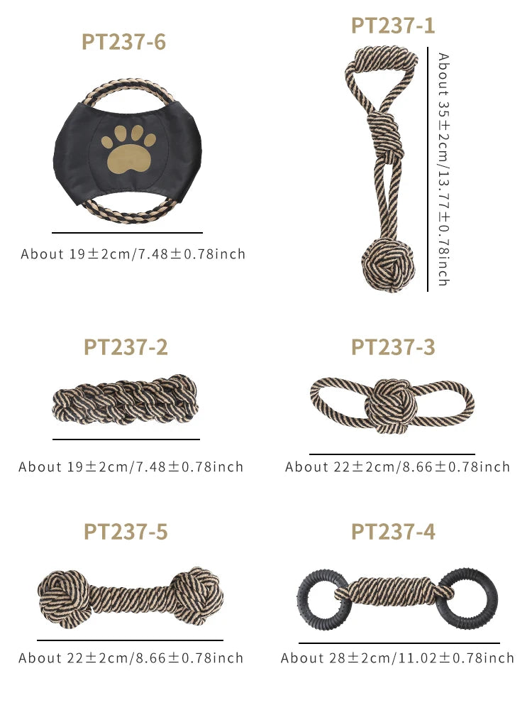 Cotton Rope Dog Toy - Interactive Fleece Toy for Small & Medium Dogs