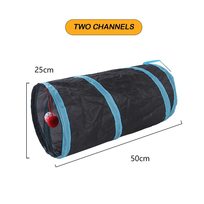 Foldable Cat Tunnel - Interactive Play Toy for Cats & Small Pets