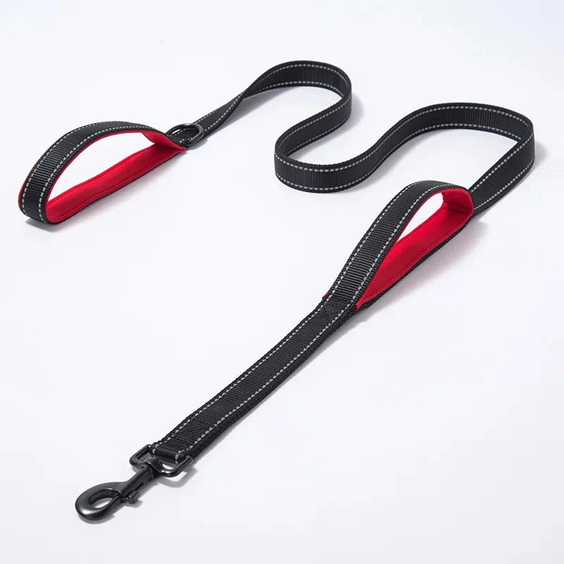 Double Handle Reflective Dog Leash - Heavy Duty for Large Dogs