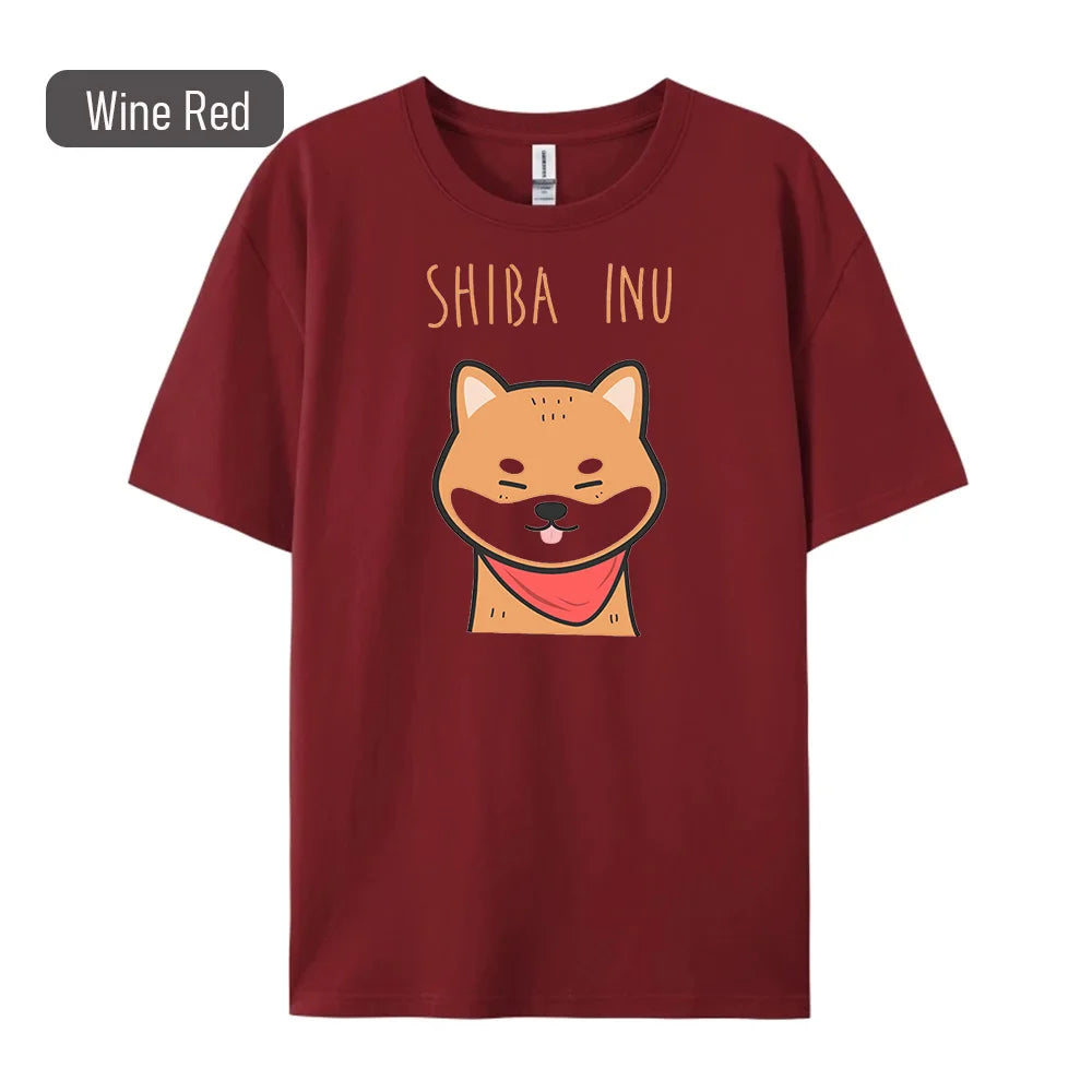 Shiba Inu Print Women's T-Shirt - Hip Hop Fashion Tee