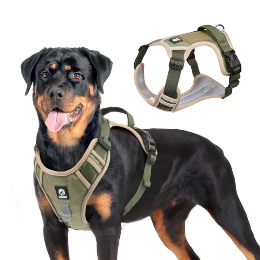 Reflective dog harness adjustable Oxford vest for large dogs
