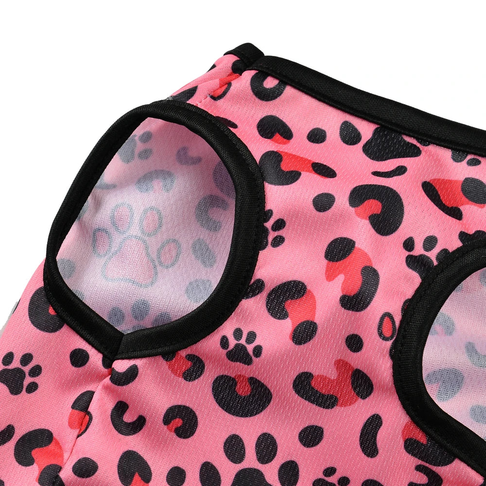 Leopard Print Pet Vest - Breathable Summer T-Shirt for Cats & Small Dogs
