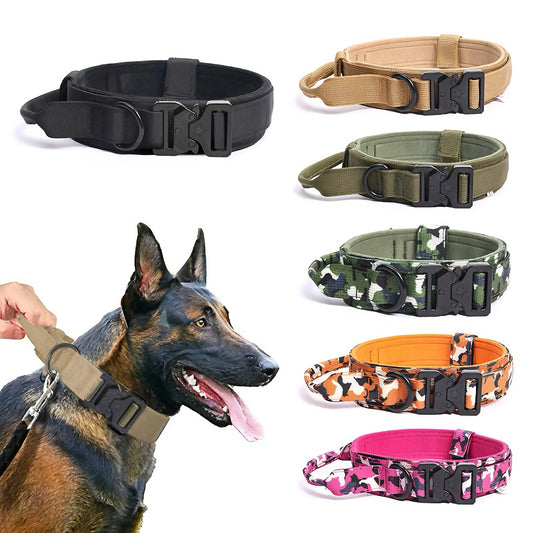 Tactical Dog Collar - Adjustable Training Leash