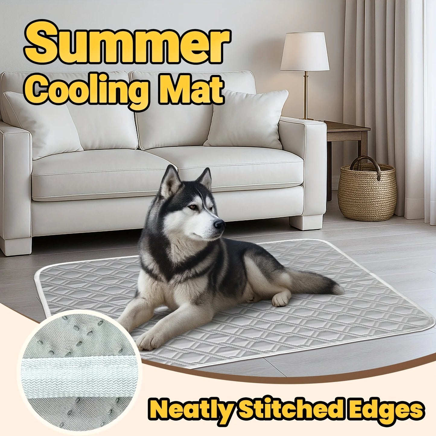 Dog Cooling Mat - Washable Portable Summer Pad for Pets