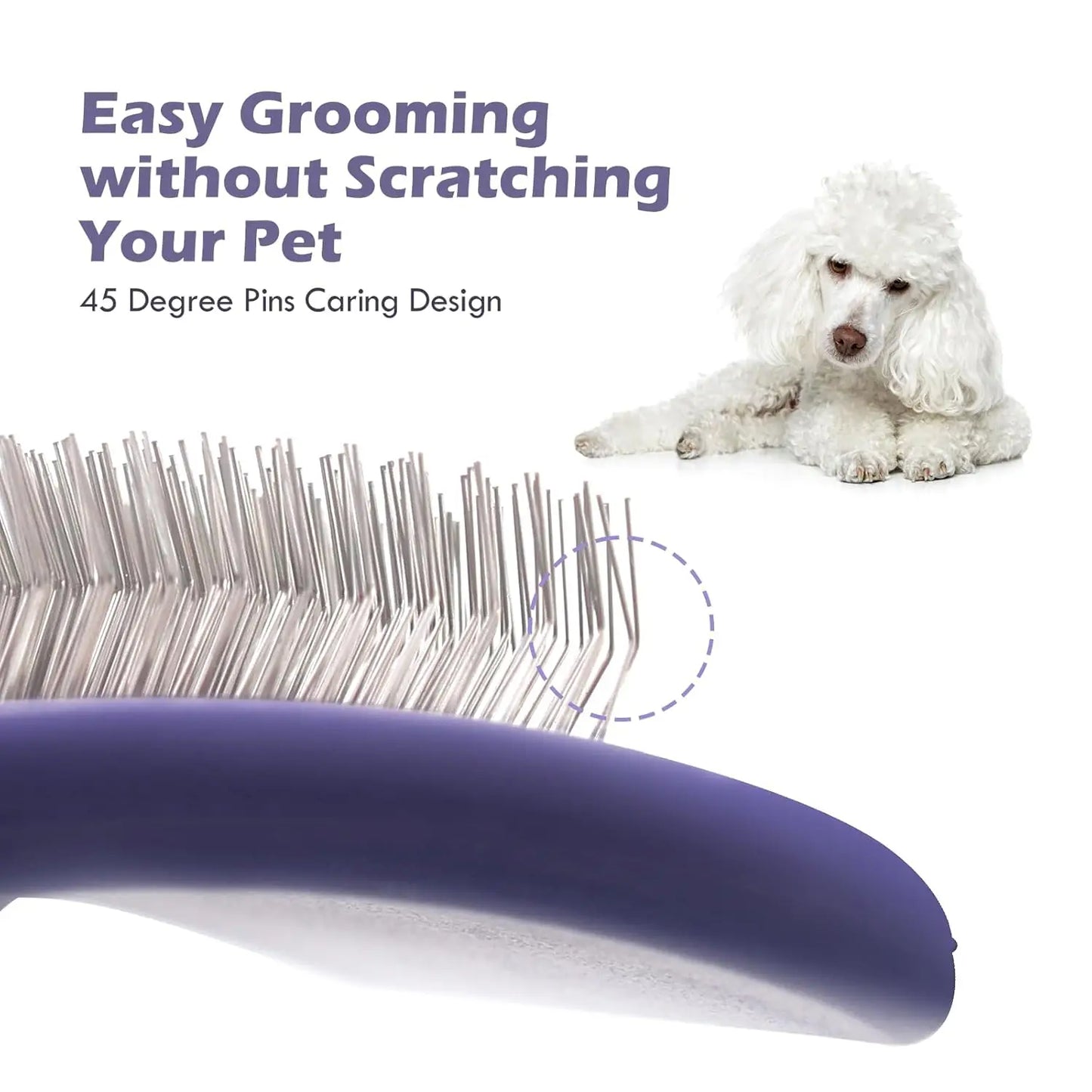 Dematting Brush for Dogs - Professional Grooming Tool for Poodles
