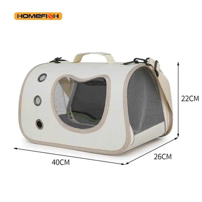 Portable Pet Carrier Bag - Foldable Breathable for Small Dogs & Cats