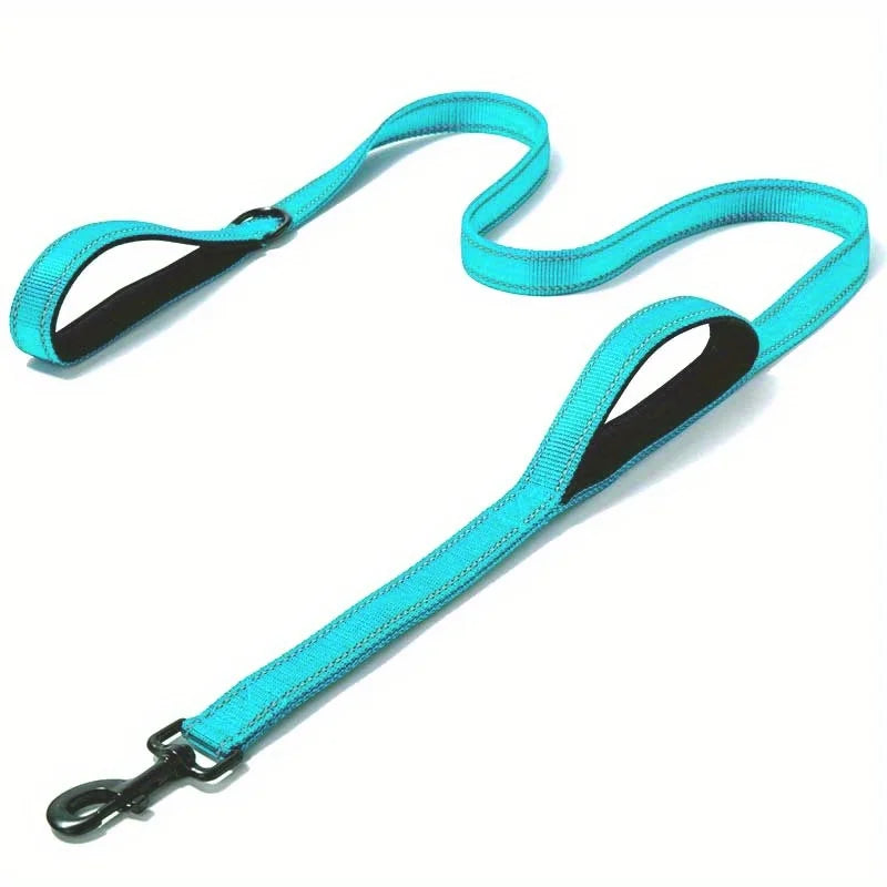 Double Handle Reflective Dog Leash - Heavy Duty for Large Dogs