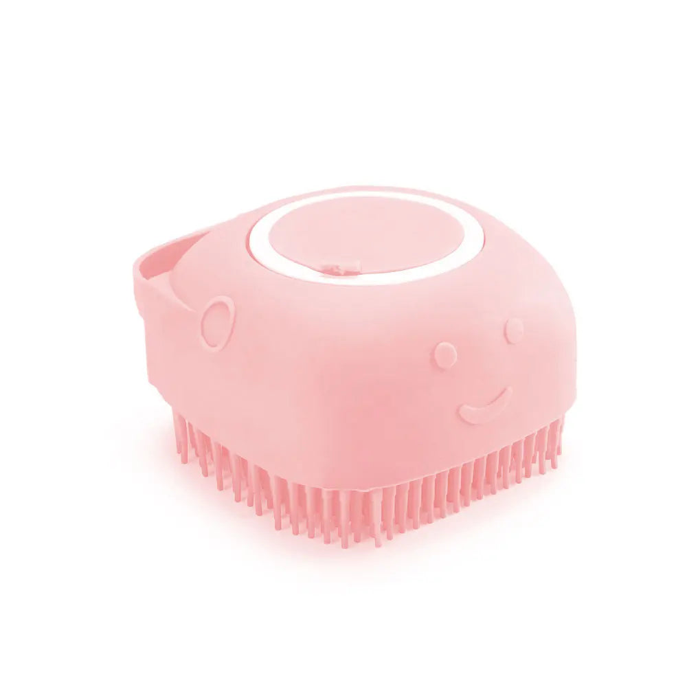 2-in-1 Silicone Pet Bath Brush - Massage & Shampoo Dispenser for Dogs