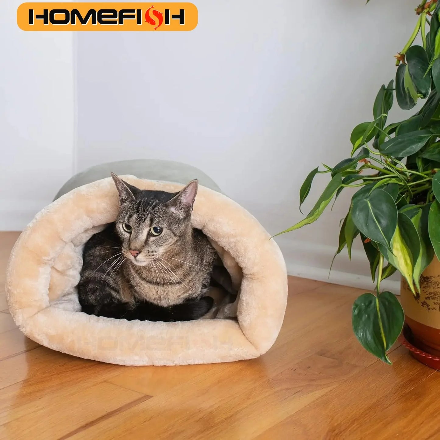 Autumn & Winter Cat Sleeping Bag - Cozy Enclosed Bed