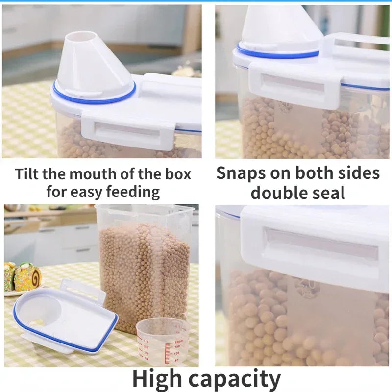 Airtight Pet Food Storage Container - Large Capacity for Dogs & Cats