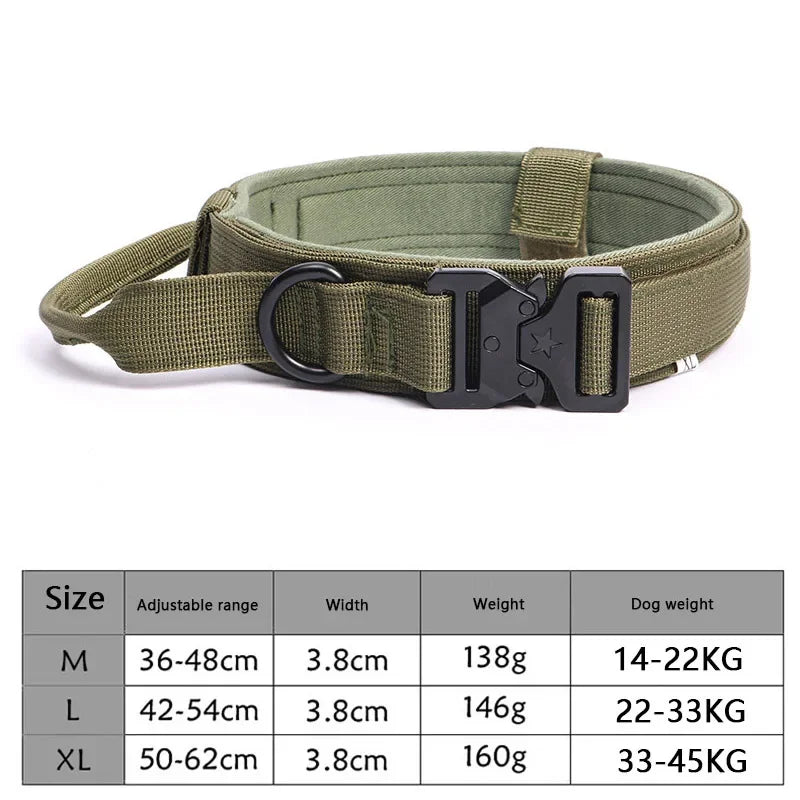 Tactical Dog Collar - Adjustable Training Leash