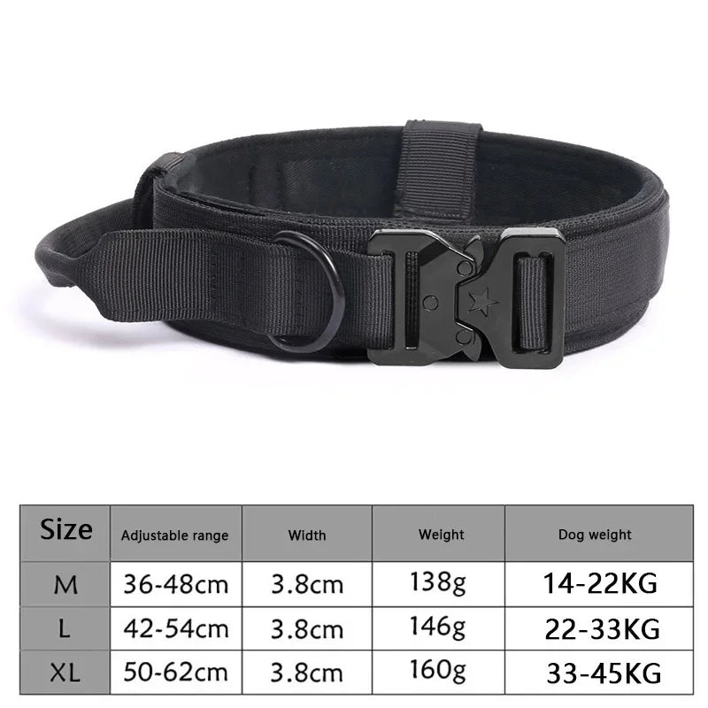 Tactical Dog Collar - Adjustable Training Leash