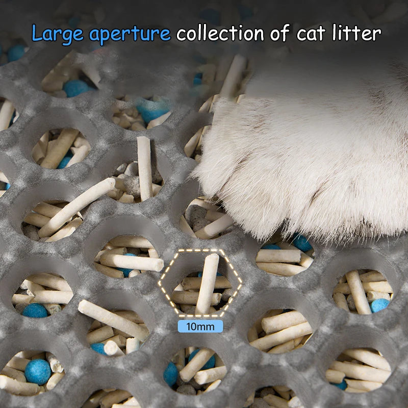 Waterproof Cat Litter Mat - Traps Litter & Protects Floors