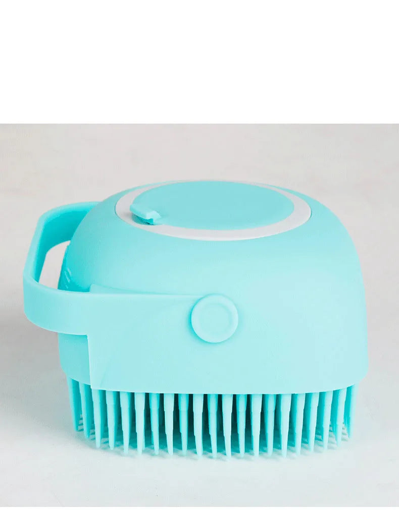 2-in-1 Silicone Pet Bath Brush - Massage & Shampoo Dispenser for Dogs