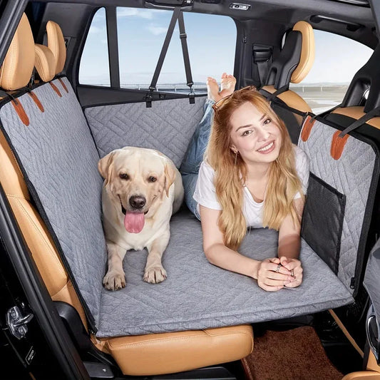 Dog Car Seat Cover - Waterproof Hammock for Back Seat