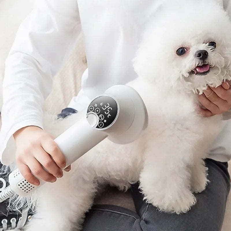 Pink pet hair remover roller with self-cleaning base
