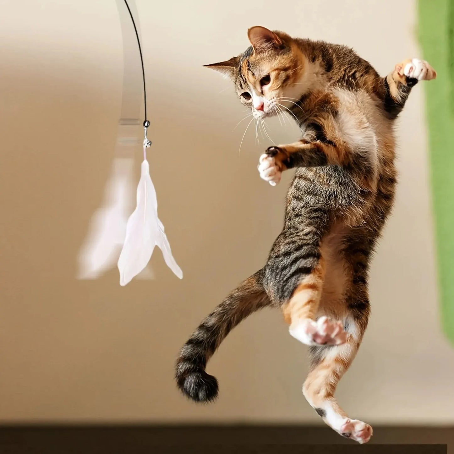 Cat Teaser Toy - Interactive Feather Wand