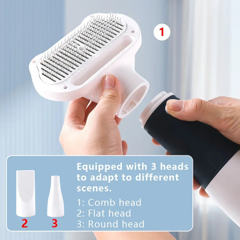 Dog Hair Dryer Brush - 3-in-1 Grooming Tool