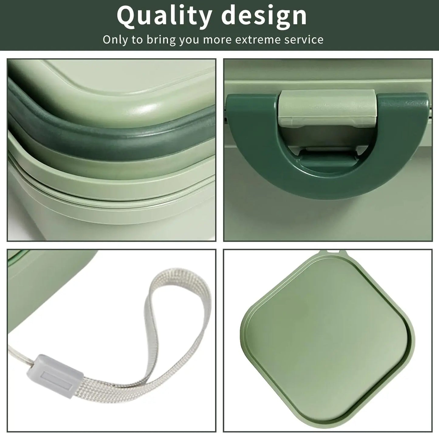Collapsible Dog Water Bowl - Portable Travel Pet Feeder with Lid