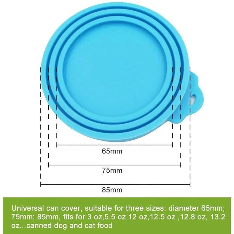 3-in-1 Silicone Pet Food Can Cover - Universal Fit for Dogs & Cats