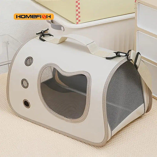 Portable foldable breathable pet carrier bag for small dogs and cats
