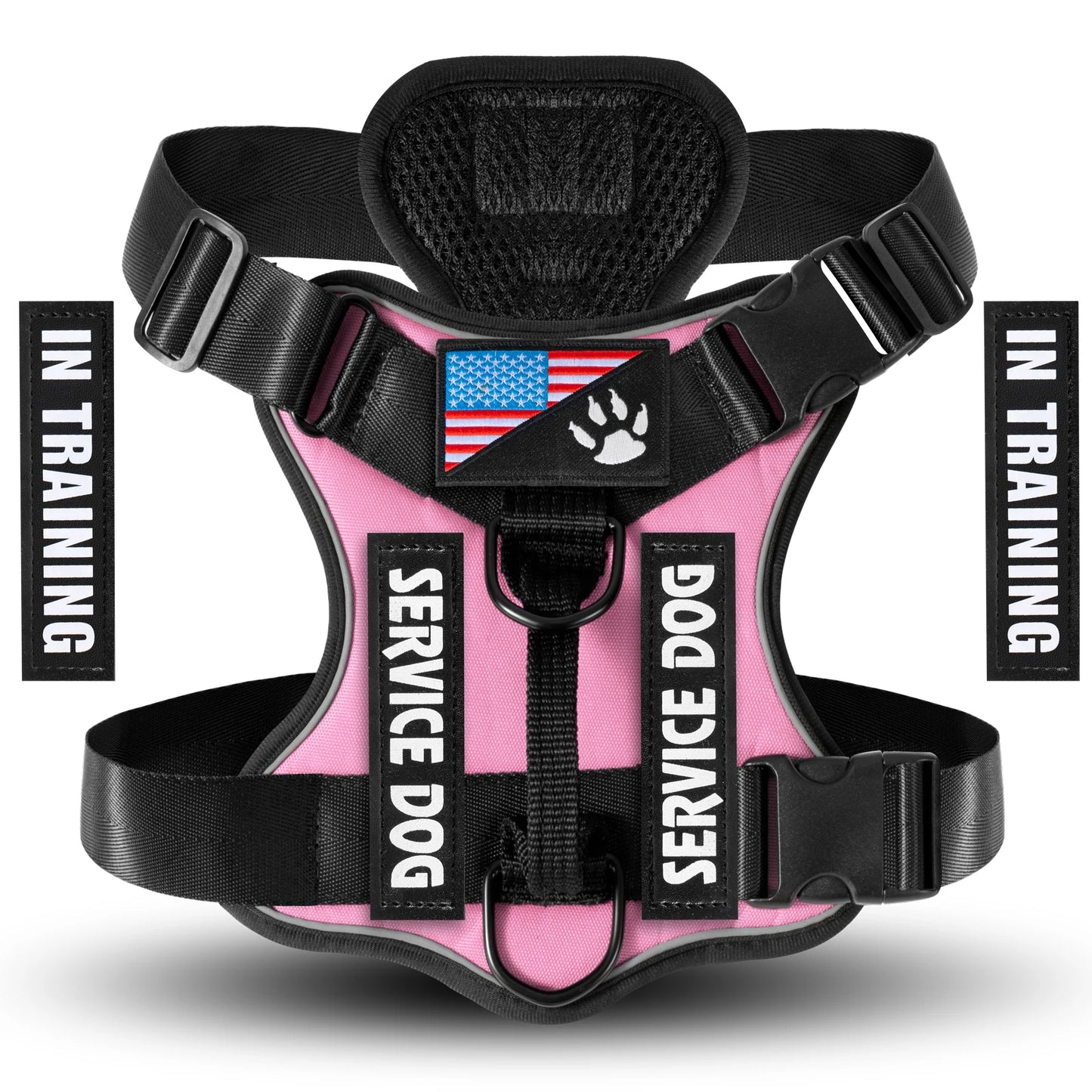 Service Dog Harness - Reflective Vest with 5 Patches