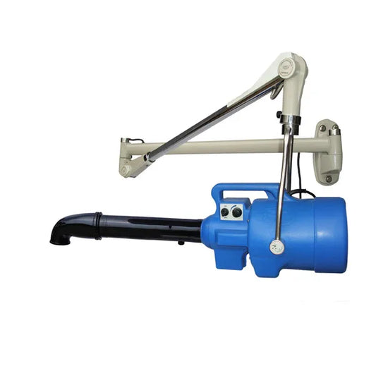 Wall-mounted professional dog grooming salon hair dryer in blue