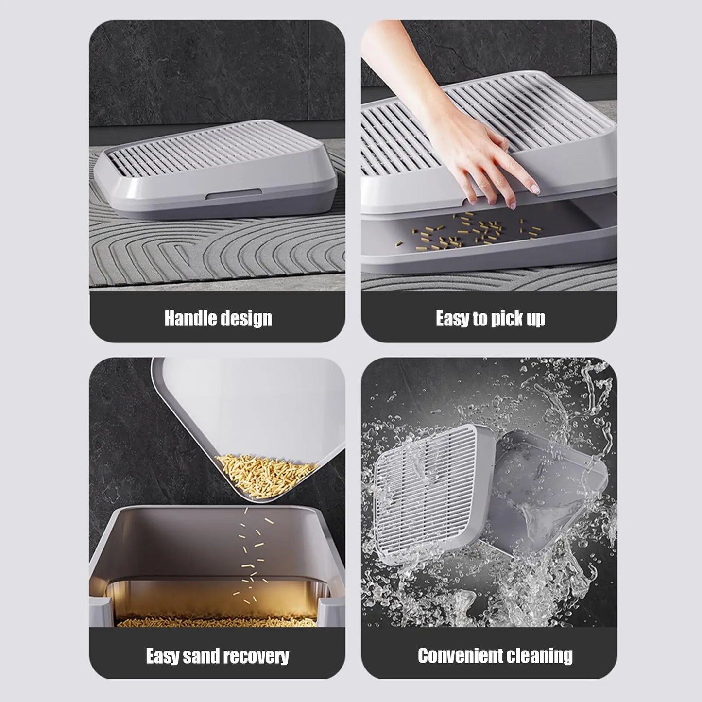 Cat Litter Catcher Ramp - Double Layer Filtration Step Stool