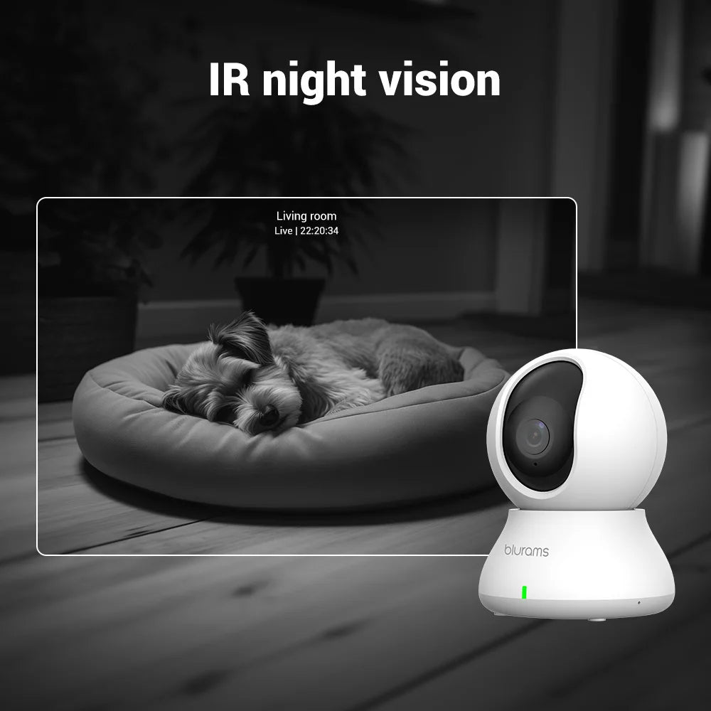 Pet Camera 2K WiFi - 360° PTZ with Night Vision