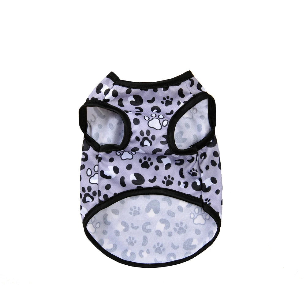 Leopard Print Pet Vest - Breathable Summer T-Shirt for Cats & Small Dogs