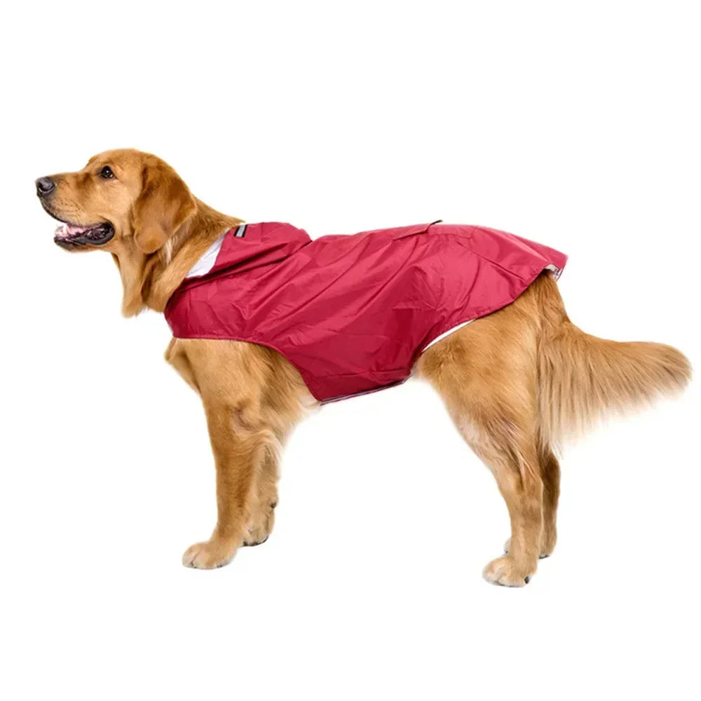 Dog Raincoat - Waterproof Hoodie with Reflective Stripe