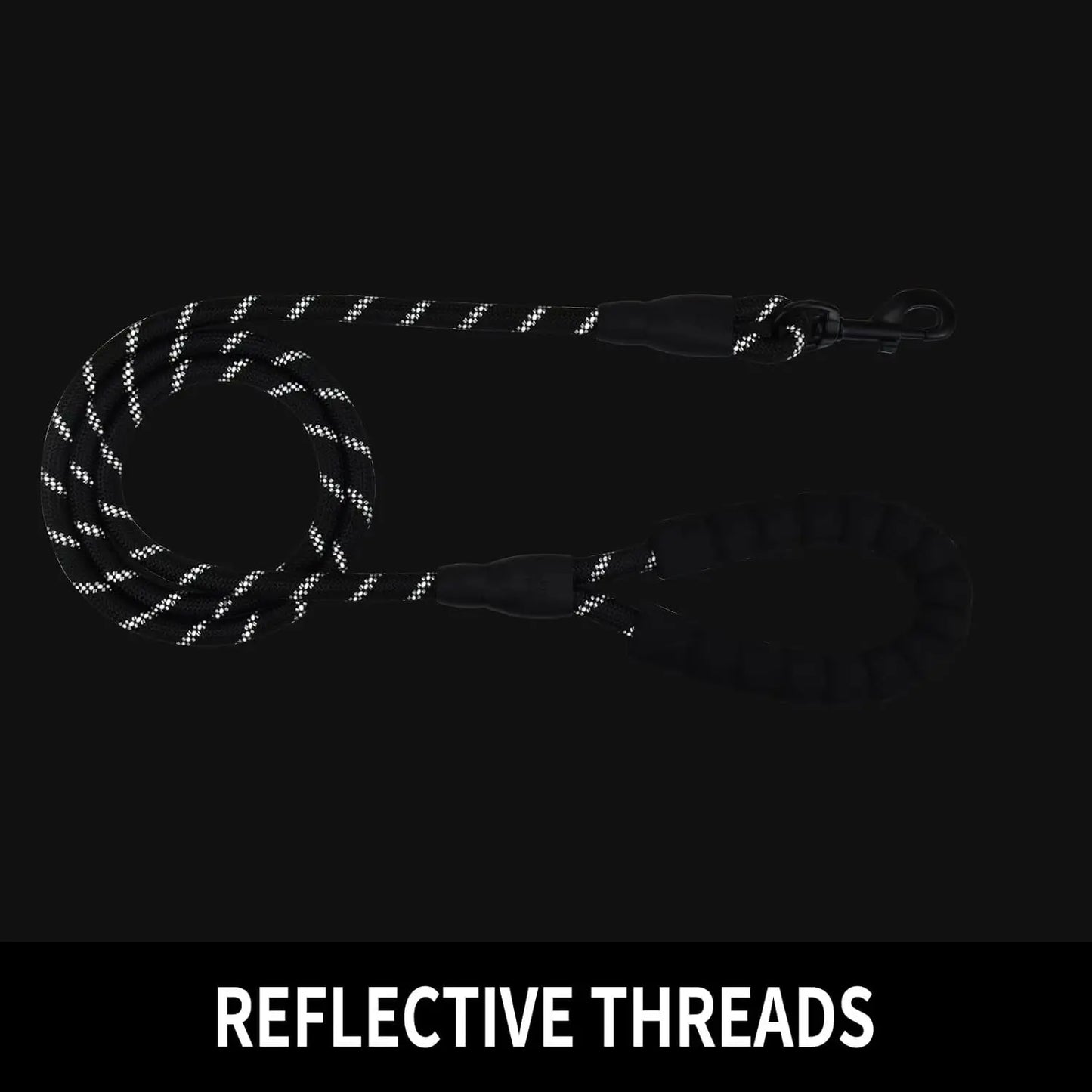 Reflective Dog Leash 2M - Padded Handle for Night Walking