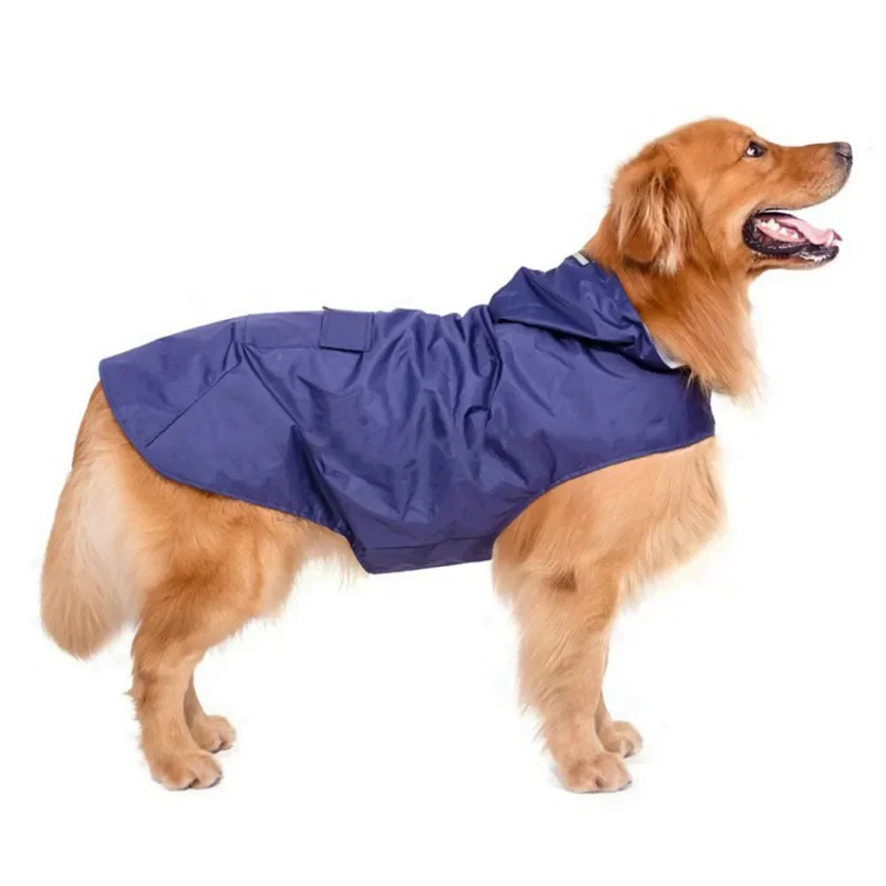Dog Raincoat - Waterproof Hoodie with Reflective Stripe