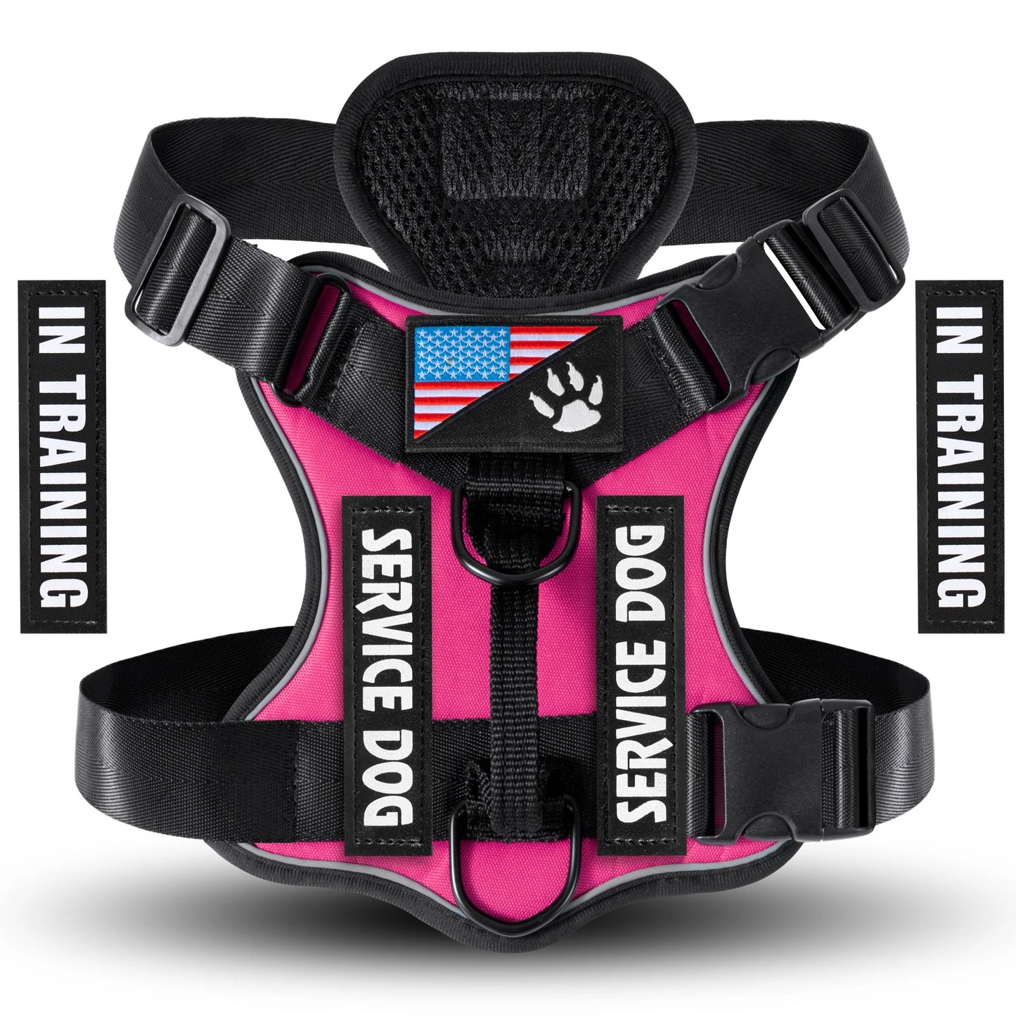 Service Dog Harness - Reflective Vest with 5 Patches