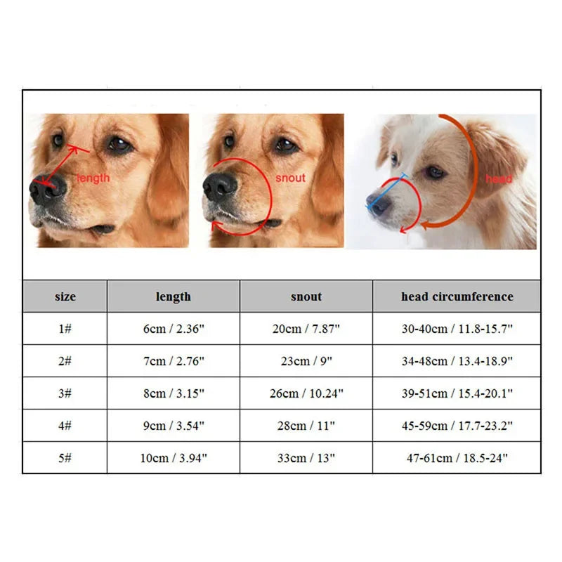 Dog Muzzle - Soft Silicone Anti-Bite Mask