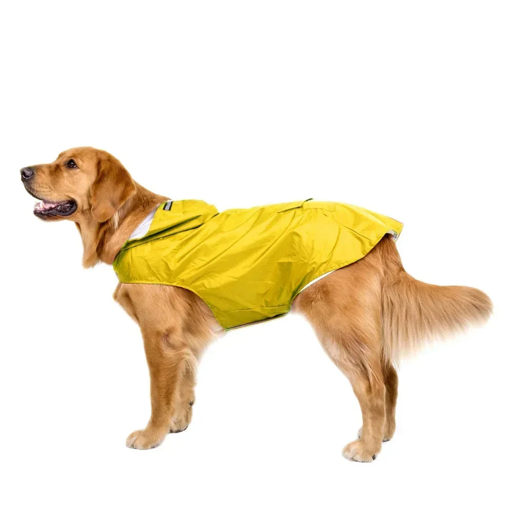 Dog Raincoat - Waterproof Hoodie with Reflective Stripe