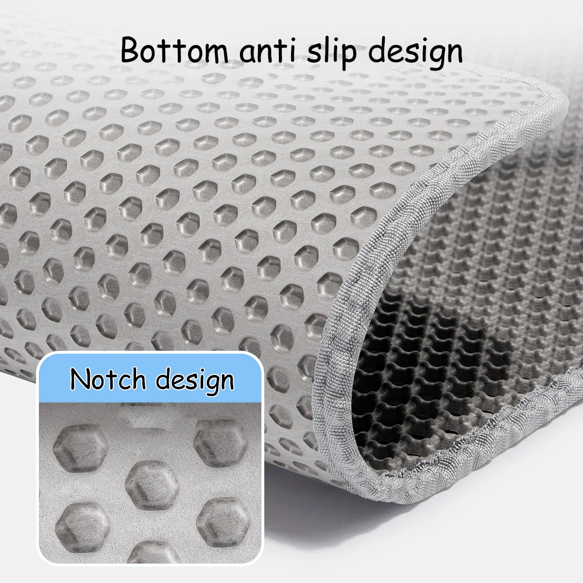 Waterproof Cat Litter Mat - Traps Litter & Protects Floors