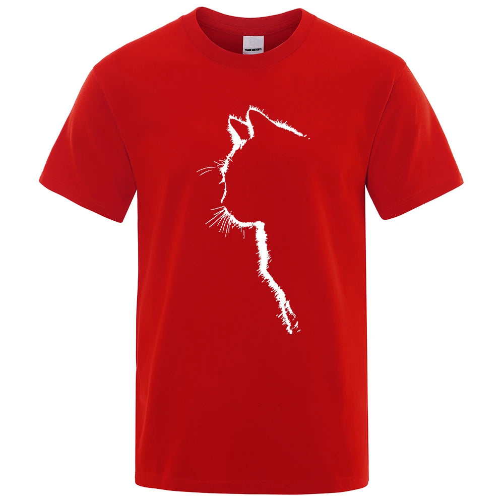 Cool Cat Print Men's T-Shirt - Hip Hop Streetwear Summer Tee