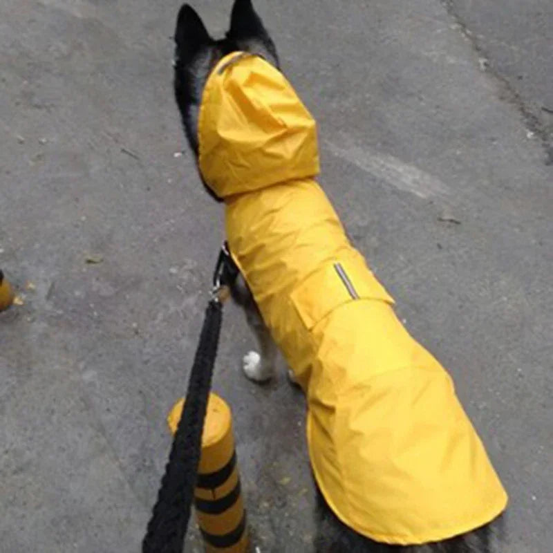 Dog Raincoat - Waterproof Hoodie with Reflective Stripe