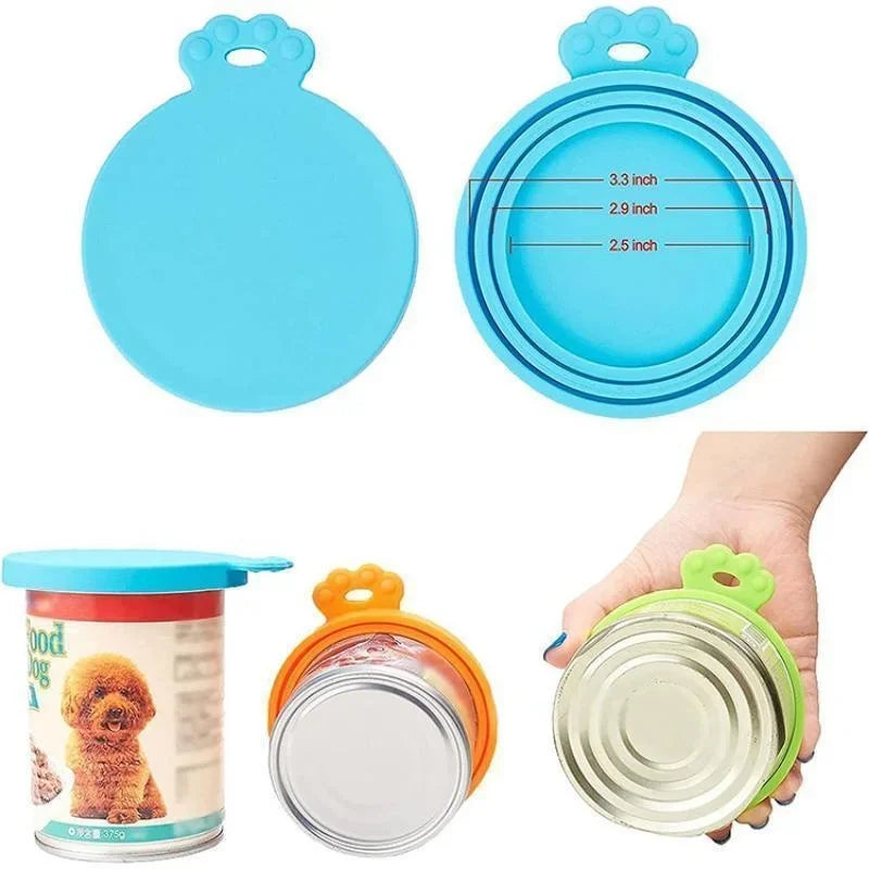 3-in-1 Silicone Pet Food Can Cover - Universal Fit for Dogs & Cats