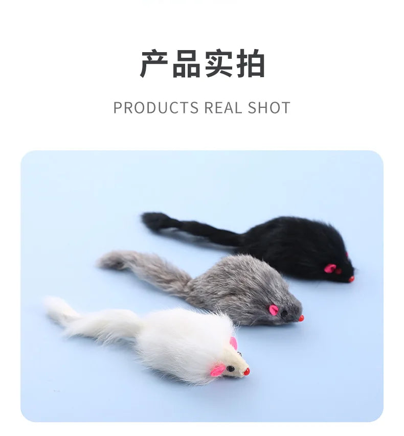 Cat Toy Mouse - Bite-Resistant Plush Interactive Toy