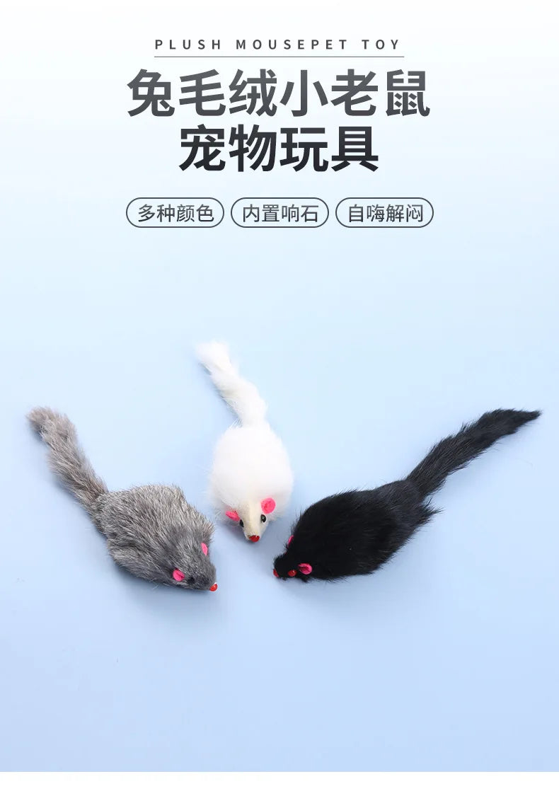 Cat Toy Mouse - Bite-Resistant Plush Interactive Toy