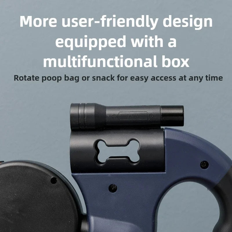 Retractable Dog Leash - Dual Pet Leash with Light