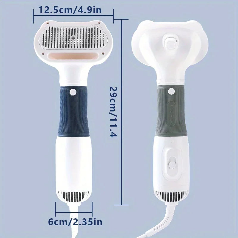 Dog Hair Dryer Brush - 3-in-1 Grooming Tool